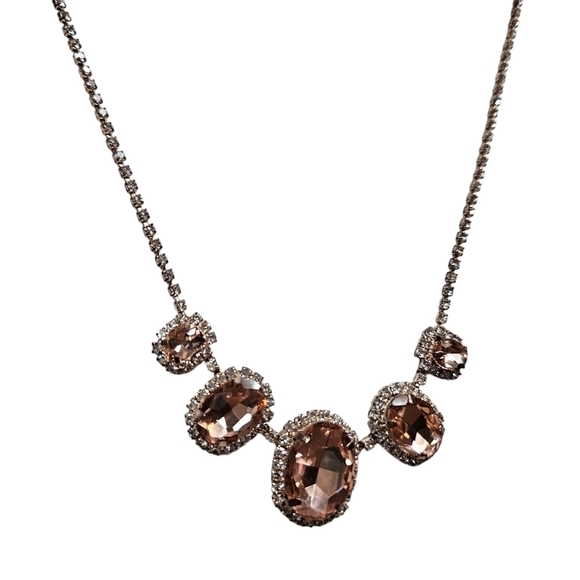 Rose Pink Crystal Pendant Necklace - Picture 6 of 10